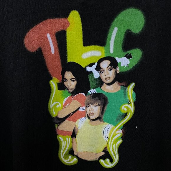 TLC Members Spell-Out Airbrush Urban Pop Group Hoodie Large - Picture 2 of 4